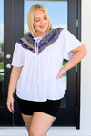 Casually Boho Keyhole Neckline Top