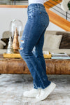 Judy Blue Christine High Contrast Slim Bootcut Destroyed Jeans