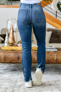 Judy Blue Christine High Contrast Slim Bootcut Destroyed Jeans