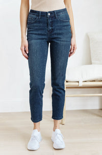 Judy Blue  Mid-Rise Relaxed Fit Mineral Wash Jeans